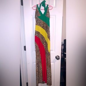 Rasta cheetah dress